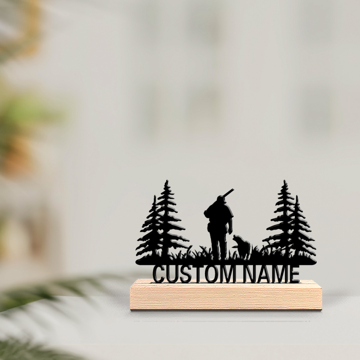 Hunting Outdoor Christmas Decorations - Estatua Metálica Personalizada de Cazadores y