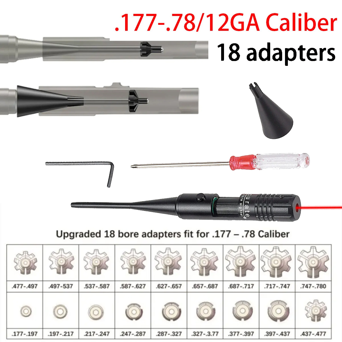 Laser Boresighter Kit - Kit de mira de orificio láser