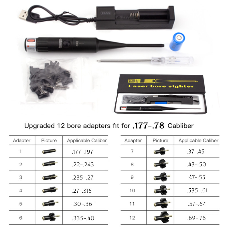 Laser Boresighter Kit - Kit de mira de orificio 12