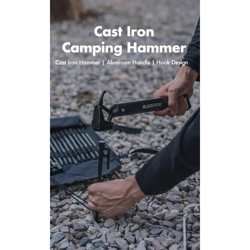 Outdoor Hunting Dog Supply - BLACKDOG Martillo de Campamento, Herramienta de