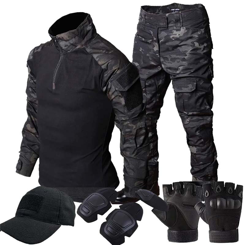 Outdoor Hunting T Shirts - Uniforme táctico de camuflaje RU, trajes