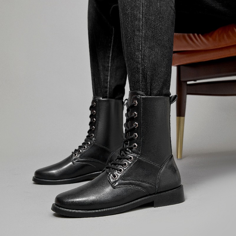 Botas de Cuero de Caña Alta, B - Outdoor Hunting Boots For Men reseña y precio