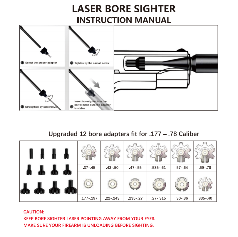 Kit de mira de orificio 12 ada - Laser Boresighter Kit reseña y precio