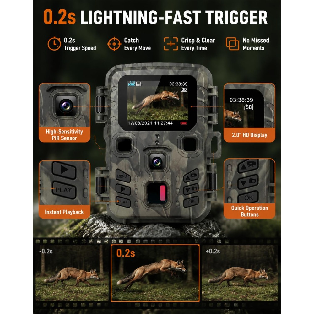 Minicámara con Visión Nocturna - Outdoor Hunting Video Camera reseña y precio