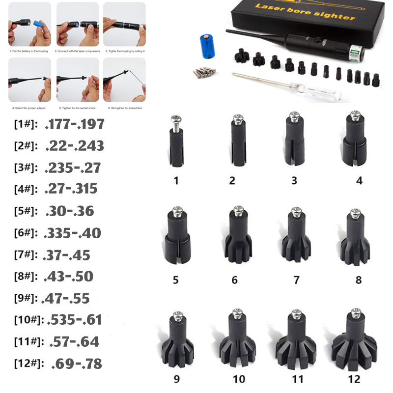 Kit de mira láser táctica verd - Laser Boresighter Kit reseña y precio